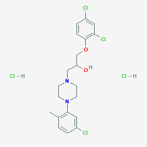 1-[4-(5-Chloro-2-methylphenyl)piperazin-1-yl]-3-(2,4-dichlorophenoxy)propan-2-ol;dihydrochloride