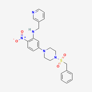 2-NITRO-5-(4-PHENYLMETHANESULFONYLPIPERAZIN-1-YL)-N-[(PYRIDIN-3-YL)METHYL]ANILINE