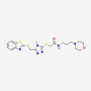 2-[5-(Benzothiazol-2-ylsulfanylmethyl)-4-methyl-4H-[1,2,4]triazol-3-ylsulfanyl]-N-(3-morpholin-4-yl-propyl)-acetamide