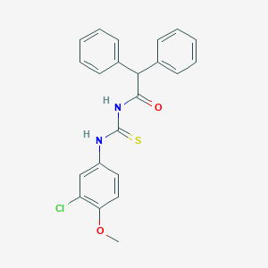 molecular formula C22H19ClN2O2S B399194 N-(3-chloro-4-methoxyphenyl)-N'-(diphenylacetyl)thiourea 
