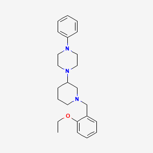 molecular formula C24H33N3O B3991947 1-[1-(2-ethoxybenzyl)-3-piperidinyl]-4-phenylpiperazine 