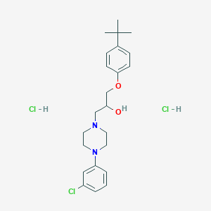 1-(4-Tert-butylphenoxy)-3-[4-(3-chlorophenyl)piperazin-1-yl]propan-2-ol;dihydrochloride