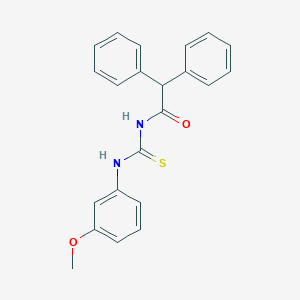 molecular formula C22H20N2O2S B399196 N-[(3-methoxyphenyl)carbamothioyl]-2,2-diphenylacetamide 
