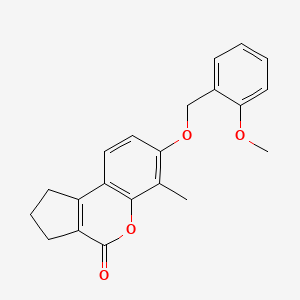 7-[(2-methoxybenzyl)oxy]-6-methyl-2,3-dihydrocyclopenta[c]chromen-4(1H)-one