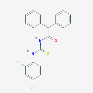 molecular formula C21H16Cl2N2OS B399197 N-[(2,4-dichlorophenyl)carbamothioyl]-2,2-diphenylacetamide 