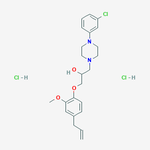 1-[4-(3-Chlorophenyl)piperazin-1-yl]-3-(2-methoxy-4-prop-2-enylphenoxy)propan-2-ol;dihydrochloride