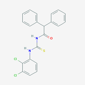 molecular formula C21H16Cl2N2OS B399198 N-[(2,3-dichlorophenyl)carbamothioyl]-2,2-diphenylacetamide 