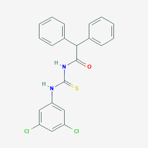 molecular formula C21H16Cl2N2OS B399199 N-[(3,5-dichlorophenyl)carbamothioyl]-2,2-diphenylacetamide 