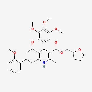 (OXOLAN-2-YL)METHYL 7-(2-METHOXYPHENYL)-2-METHYL-5-OXO-4-(3,4,5-TRIMETHOXYPHENYL)-1,4,5,6,7,8-HEXAHYDROQUINOLINE-3-CARBOXYLATE