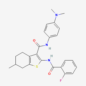 N-[4-(dimethylamino)phenyl]-2-[(2-fluorobenzoyl)amino]-6-methyl-4,5,6,7-tetrahydro-1-benzothiophene-3-carboxamide