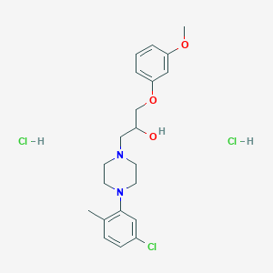 1-[4-(5-chloro-2-methylphenyl)piperazin-1-yl]-3-(3-methoxyphenoxy)propan-2-ol;dihydrochloride