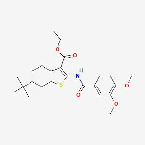 ethyl 6-tert-butyl-2-[(3,4-dimethoxybenzoyl)amino]-4,5,6,7-tetrahydro-1-benzothiophene-3-carboxylate