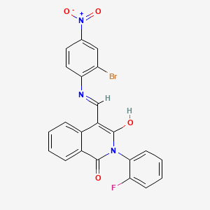 4-{[(2-bromo-4-nitrophenyl)amino]methylene}-2-(2-fluorophenyl)-1,3(2H,4H)-isoquinolinedione