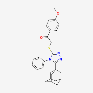 2-(5-Adamantanyl-4-phenyl(1,2,4-triazol-3-ylthio))-1-(4-methoxyphenyl)ethan-1-one