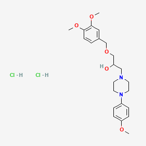 1-[(3,4-Dimethoxyphenyl)methoxy]-3-[4-(4-methoxyphenyl)piperazin-1-yl]propan-2-ol;dihydrochloride