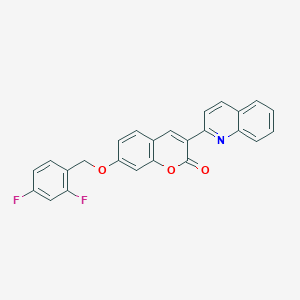 7-[(2,4-difluorobenzyl)oxy]-3-(2-quinolinyl)-2H-chromen-2-one