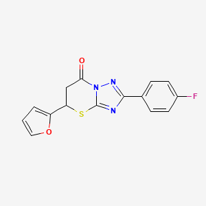 2-(4-fluorophenyl)-5-(2-furyl)-5,6-dihydro-7H-[1,2,4]triazolo[5,1-b][1,3]thiazin-7-one