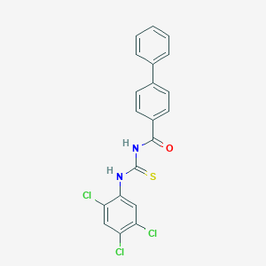 molecular formula C20H13Cl3N2OS B399209 N-[(2,4,5-trichlorophenyl)carbamothioyl]biphenyl-4-carboxamide 