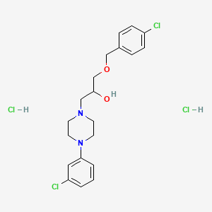 1-[(4-Chlorophenyl)methoxy]-3-[4-(3-chlorophenyl)piperazin-1-yl]propan-2-ol;dihydrochloride