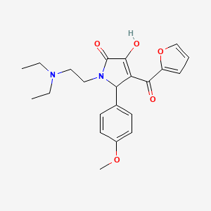 (4E)-1-[2-(diethylamino)ethyl]-4-[furan-2-yl(hydroxy)methylidene]-5-(4-methoxyphenyl)pyrrolidine-2,3-dione