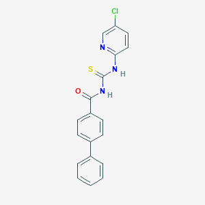 molecular formula C19H14ClN3OS B399211 N-[(5-chloropyridin-2-yl)carbamothioyl]biphenyl-4-carboxamide 