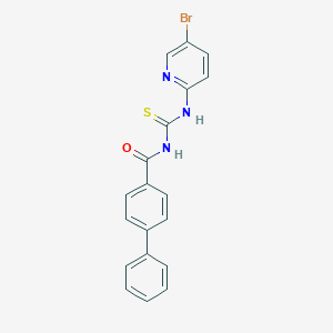 molecular formula C19H14BrN3OS B399212 4-[({[(5-Bromopyridin-2-yl)amino]carbothioyl}amino)carbonyl]-1,1'-biphenyl 