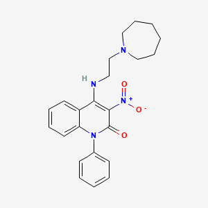 4-{[2-(1-azepanyl)ethyl]amino}-3-nitro-1-phenyl-2(1H)-quinolinone