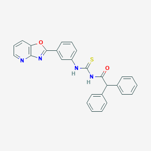 molecular formula C27H20N4O2S B399213 N-(diphenylacetyl)-N'-(3-[1,3]oxazolo[4,5-b]pyridin-2-ylphenyl)thiourea CAS No. 384801-34-7