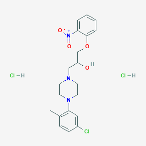 1-[4-(5-Chloro-2-methylphenyl)piperazin-1-yl]-3-(2-nitrophenoxy)propan-2-ol;dihydrochloride