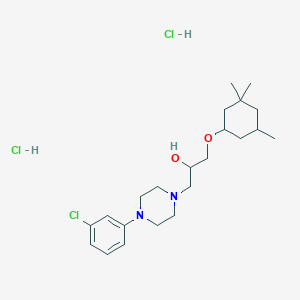 1-[4-(3-Chlorophenyl)piperazin-1-yl]-3-(3,3,5-trimethylcyclohexyl)oxypropan-2-ol;dihydrochloride