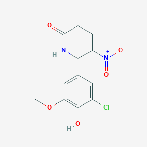 6-(3-CHLORO-4-HYDROXY-5-METHOXYPHENYL)-5-NITROTETRAHYDRO-2(1H)-PYRIDINONE