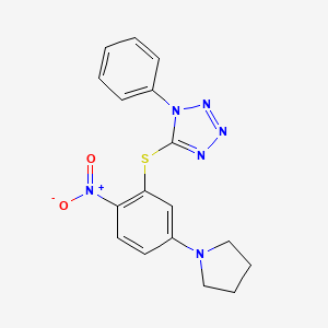 5-{[2-nitro-5-(pyrrolidin-1-yl)phenyl]sulfanyl}-1-phenyl-1H-1,2,3,4-tetrazole