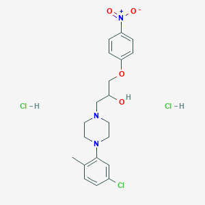 1-[4-(5-Chloro-2-methylphenyl)piperazin-1-yl]-3-(4-nitrophenoxy)propan-2-ol;dihydrochloride