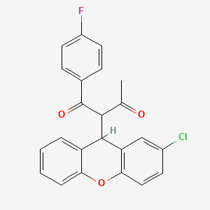 2-(2-chloro-9H-xanthen-9-yl)-1-(4-fluorophenyl)-1,3-butanedione