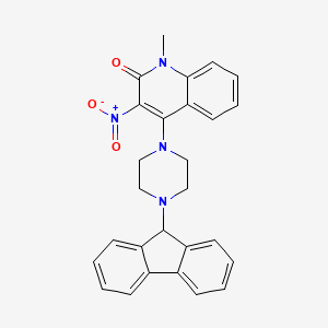 4-[4-(9H-fluoren-9-yl)piperazin-1-yl]-1-methyl-3-nitroquinolin-2(1H)-one