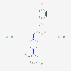 1-[4-(5-chloro-2-methylphenyl)piperazin-1-yl]-3-(4-fluorophenoxy)propan-2-ol;dihydrochloride