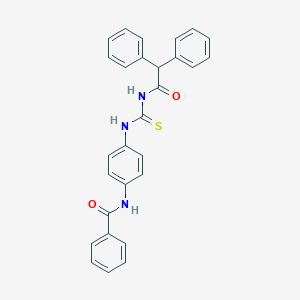 molecular formula C28H23N3O2S B399230 N-[4-({[(diphenylacetyl)amino]carbonothioyl}amino)phenyl]benzamide 