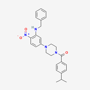 N-BENZYL-2-NITRO-5-{4-[4-(PROPAN-2-YL)BENZOYL]PIPERAZIN-1-YL}ANILINE