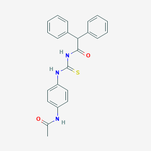 molecular formula C23H21N3O2S B399231 N-[4-({[(diphenylacetyl)amino]carbothioyl}amino)phenyl]acetamide 