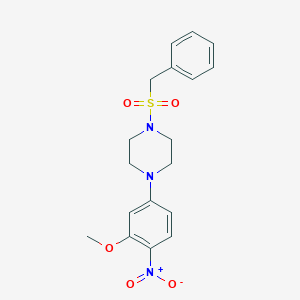 1-(benzylsulfonyl)-4-(3-methoxy-4-nitrophenyl)piperazine