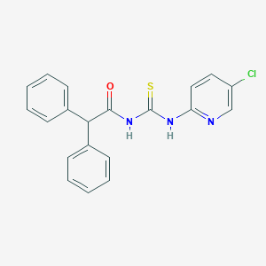 molecular formula C20H16ClN3OS B399235 N-[(5-chloropyridin-2-yl)carbamothioyl]-2,2-diphenylacetamide CAS No. 369399-52-0