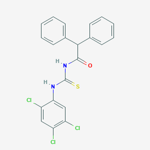 molecular formula C21H15Cl3N2OS B399236 2,2-diphenyl-N-[(2,4,5-trichlorophenyl)carbamothioyl]acetamide 