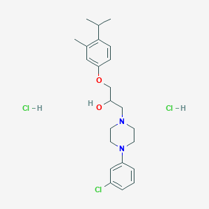 1-[4-(3-chlorophenyl)-1-piperazinyl]-3-(4-isopropyl-3-methylphenoxy)-2-propanol dihydrochloride