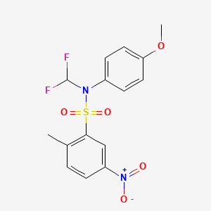 N-(difluoromethyl)-N-(4-methoxyphenyl)-2-methyl-5-nitrobenzenesulfonamide