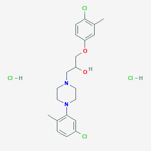 1-(4-Chloro-3-methylphenoxy)-3-[4-(5-chloro-2-methylphenyl)piperazin-1-yl]propan-2-ol;dihydrochloride