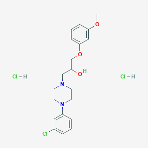 1-[4-(3-Chlorophenyl)piperazin-1-yl]-3-(3-methoxyphenoxy)propan-2-ol;dihydrochloride