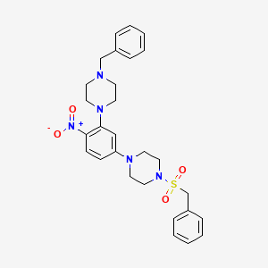 1-[3-(4-BENZYLPIPERAZIN-1-YL)-4-NITROPHENYL]-4-PHENYLMETHANESULFONYLPIPERAZINE