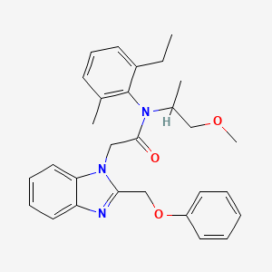 N-(2-ETHYL-6-METHYLPHENYL)-N-(1-METHOXYPROPAN-2-YL)-2-[2-(PHENOXYMETHYL)-1H-1,3-BENZODIAZOL-1-YL]ACETAMIDE