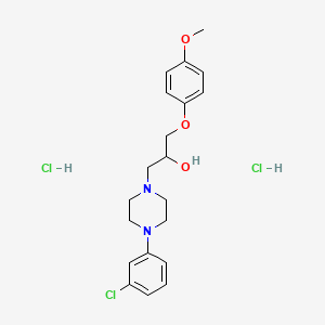 1-[4-(3-chlorophenyl)piperazin-1-yl]-3-(4-methoxyphenoxy)propan-2-ol;dihydrochloride