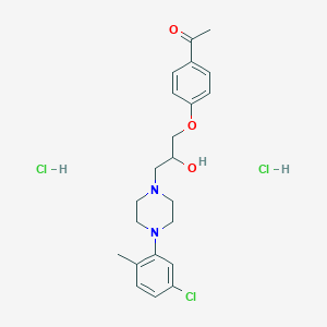 1-[4-[3-[4-(5-Chloro-2-methylphenyl)piperazin-1-yl]-2-hydroxypropoxy]phenyl]ethanone;dihydrochloride